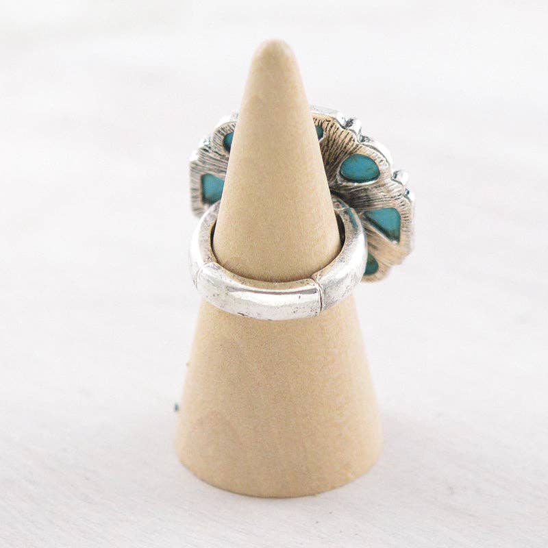 Turquoise Semi Stone Stretch Ring