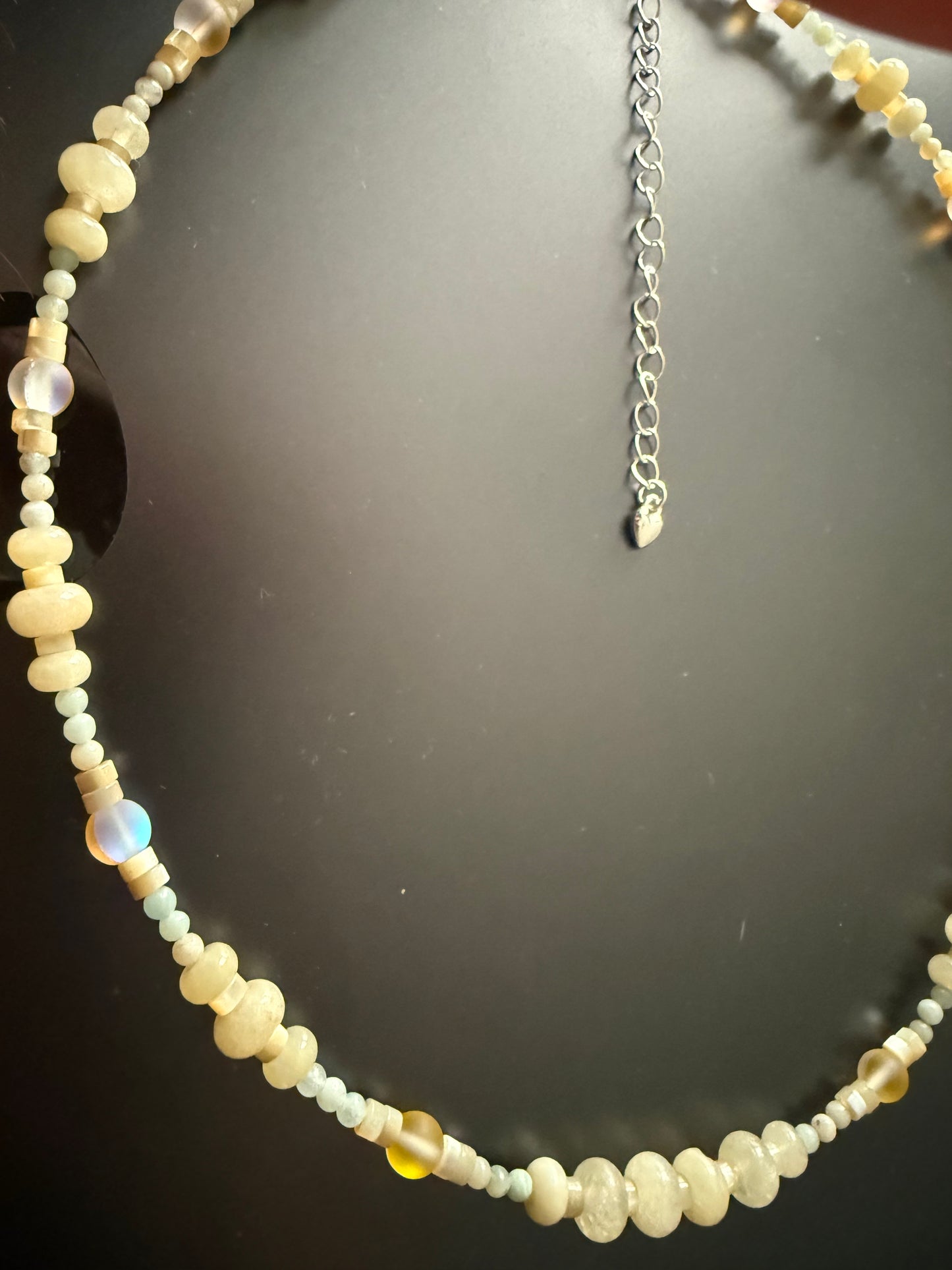 21” Dyed Jade Bumble Bee Necklace