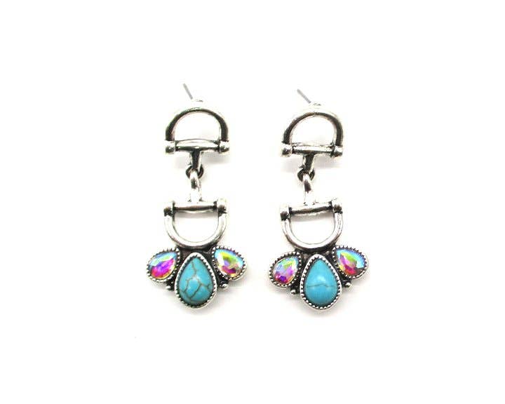 Western Snaffle Bit Dangle Earring
