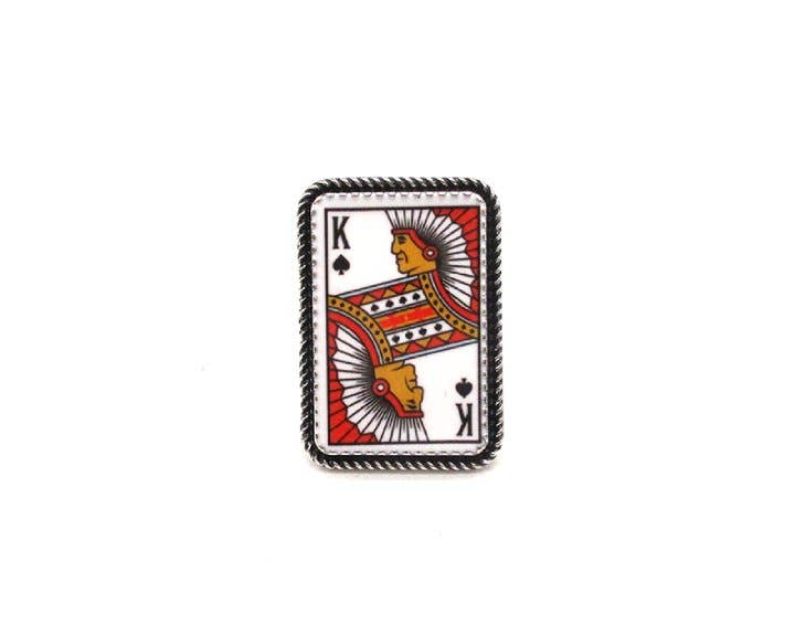 Western Spade King Card Cuff Ring