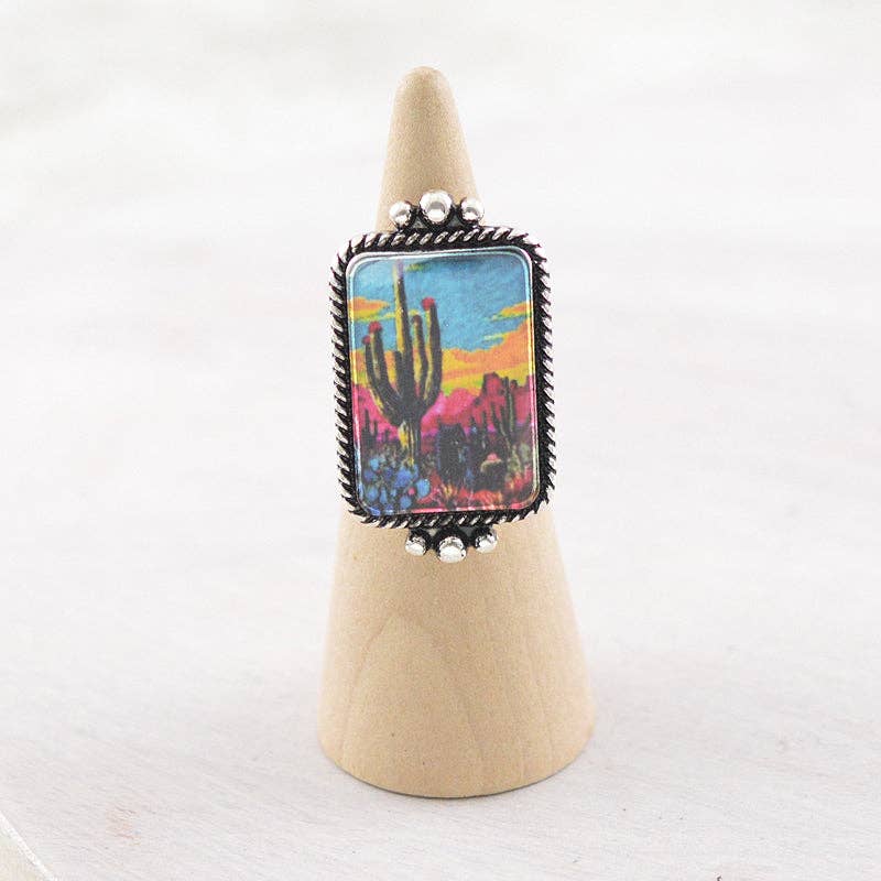 TIPI Brand Cactus Desert Concho Ring