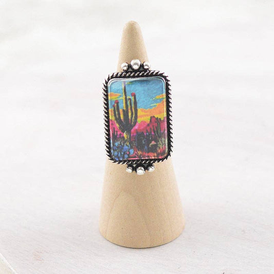 TIPI Brand Cactus Desert Concho Ring