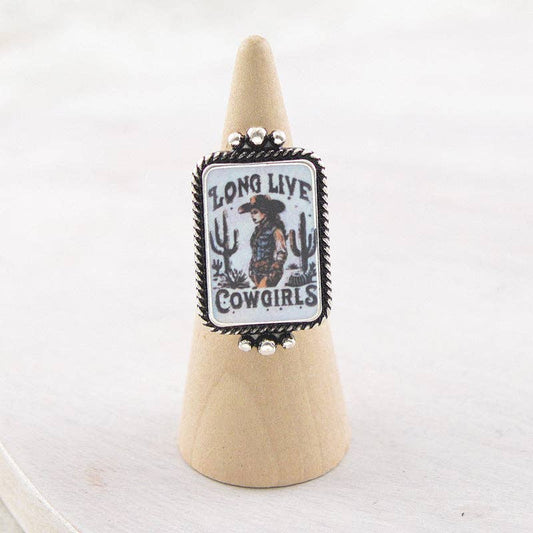TIPI Brand Long Live Cowgirls Concho Ring