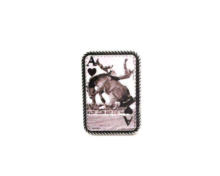 Western Cowboy Ace Card Cuff Ring