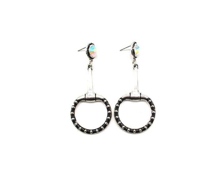 Western Bubble Snaffle Bit Dangle Earring