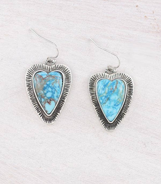 Heart Concho Earrings